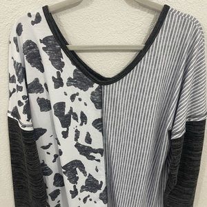 Country Cow Print long sleeve